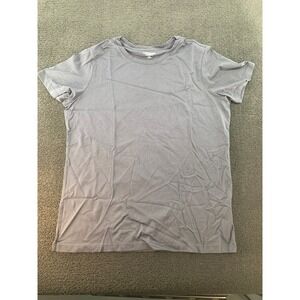 Lands End Relaxed Fit T Shirt Black Womens Size M 10 12 Cotton Blend Casual